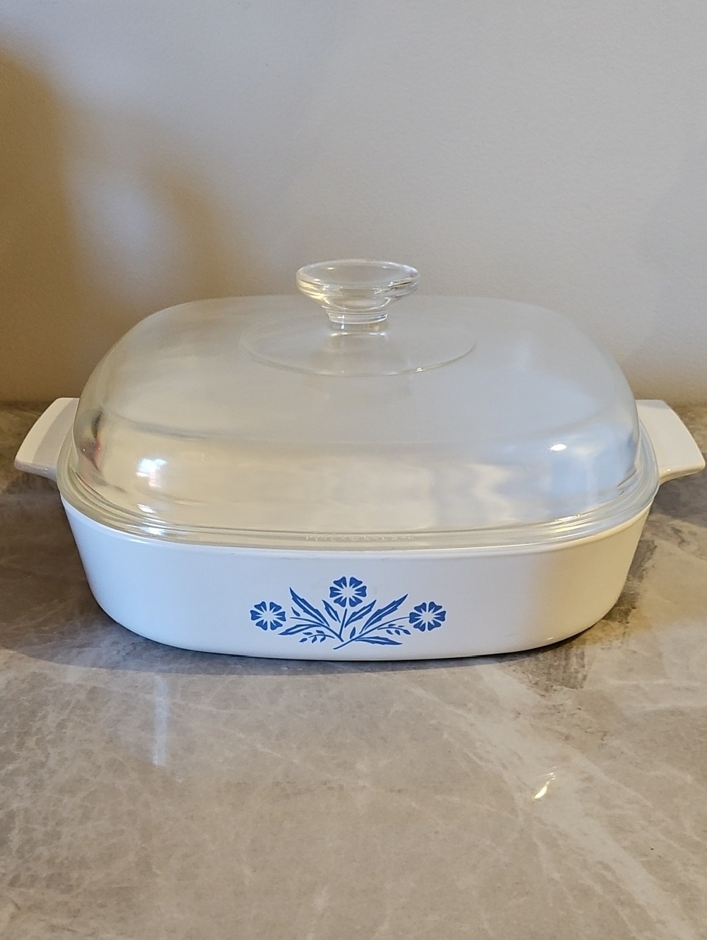 Vtg Corning Ware Blue Cornflower A-10-B Casserole Dish with A-12-C Lid